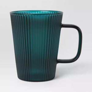14.3 oz Colored Borosilicate Glass Mug - Teal